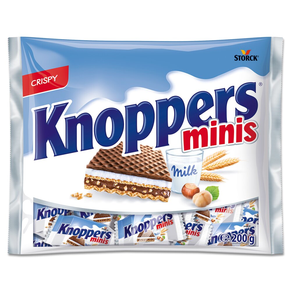 Oplatky s mléčným krémem Knoppers Minis 200g